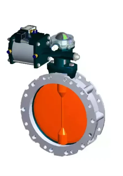 DN25 نیومیٹک دھول ایلومینیم تتلی والو